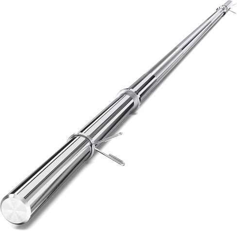 Synergee 1 "Olympic Barbell Standard لرفع الأثقال. متوفر في شريط بطول 5 أقدام أو 6 أقدام أو 7 أقدام. يتراوح وزن الحديد القياسي من 6.5 كجم إلى 8.7 كجم. متوافق مع لوحات مفتوحة مقاس 1 بوصة. in Kuwait