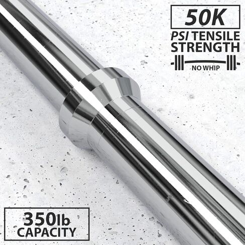 Synergee 1 "Olympic Barbell Standard لرفع الأثقال. متوفر في شريط بطول 5 أقدام أو 6 أقدام أو 7 أقدام. يتراوح وزن الحديد القياسي من 6.5 كجم إلى 8.7 كجم. متوافق مع لوحات مفتوحة مقاس 1 بوصة. in Kuwait
