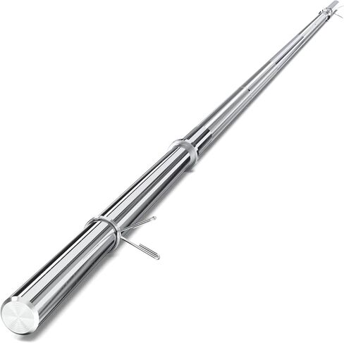 Synergee 1 "Olympic Barbell Standard لرفع الأثقال. متوفر في شريط بطول 5 أقدام أو 6 أقدام أو 7 أقدام. يتراوح وزن الحديد القياسي من 6.5 كجم إلى 8.7 كجم. متوافق مع لوحات مفتوحة مقاس 1 بوصة. in Kuwait