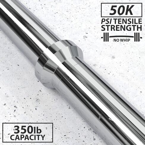Synergee 1 "Olympic Barbell Standard لرفع الأثقال. متوفر في شريط بطول 5 أقدام أو 6 أقدام أو 7 أقدام. يتراوح وزن الحديد القياسي من 6.5 كجم إلى 8.7 كجم. متوافق مع لوحات مفتوحة مقاس 1 بوصة. in Kuwait