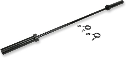 5Ft Barbell Bar 2 inch Hole Olympic Weightlifting Black Solid Bar with 2 Clamps 600lb Capacity for Cross Strength Training Home Gym Equipment in Saudi Arabia
