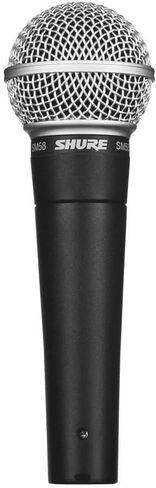 Shure SM58-LC Cardioid Dynamic Vocal Microphone Bundle with Stand Adapter and Zippered Pouch in Kuwait