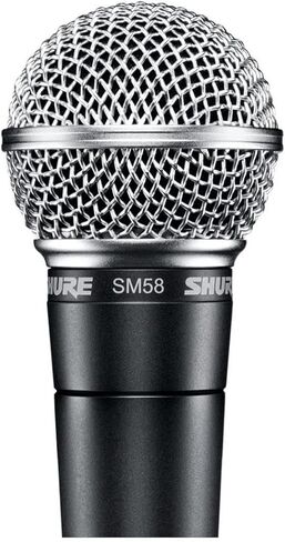 Shure SM58-LC Cardioid Dynamic Vocal Microphone Bundle with Stand Adapter and Zippered Pouch in Kuwait