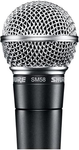 Shure SM58-LC Cardioid Dynamic Vocal Microphone Bundle with Stand Adapter and Zippered Pouch in Kuwait