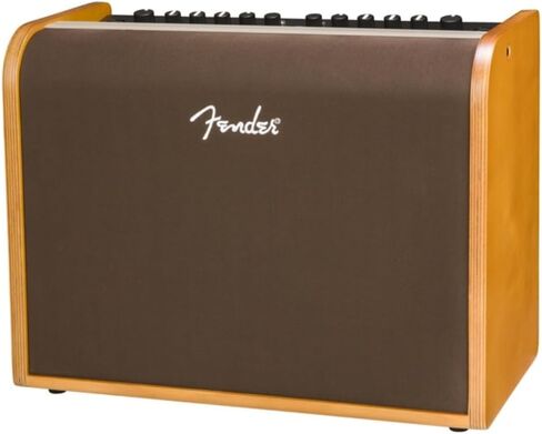 Fender Acoustic Guitar Amplifier 100-watt, Natural Blonde Bundle w/Pig Hog PCH10BK Black Woven Instrument Cable, Power Cable and Liquid Audio Polishing Cloth in Saudi Arabia