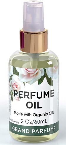 عطر Grand Parfums JASMINE وBulgarian ROSE رذاذ على زيت العطر 2 أونصة| ممزوج يدويًا بالزيوت العضوية والعطرية | خالي من الكحول والمواد الحافظة | صنع حسب الطلب in Saudi Arabia
