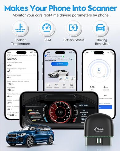 XTOOL AD20 Pro OBD2 Scanner for iPhone & Android: 2024 Newest Wireless OBD2 Diagnostic Scan Tool for All Cars with Full System Diagnostics, Oil Reset, Check Engine Car Code Reader, Performance Test in Saudi Arabia