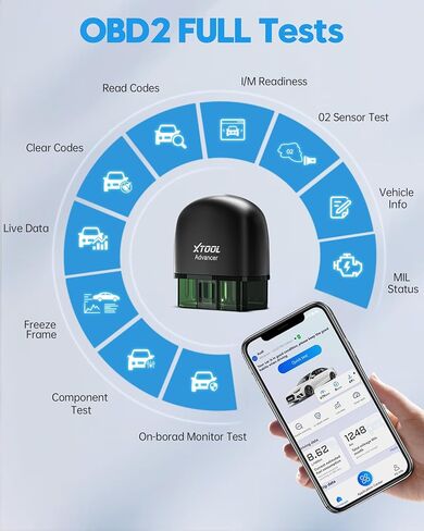 XTOOL AD20 Pro OBD2 Scanner for iPhone & Android: 2024 Newest Wireless OBD2 Diagnostic Scan Tool for All Cars with Full System Diagnostics, Oil Reset, Check Engine Car Code Reader, Performance Test in Saudi Arabia