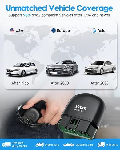 XTOOL AD20 Pro OBD2 Scanner for iPhone & Android: 2024 Newest Wireless OBD2 Diagnostic Scan Tool for All Cars with Full System Diagnostics, Oil Reset, Check Engine Car Code Reader, Performance Test in Saudi Arabia