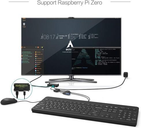 محول TUSITA Micro USB HUB مع الطاقة، 3 منافذ شحن OTG Host كابل محول متوافق مع Raspberry Pi 2 3 Pi Zero Android للهواتف الذكية اللوحية Samsung Galaxy HTC Sony Google LG/Linux in Saudi Arabia
