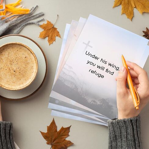 60 مجموعة من القرطاسية والأظرف الدينية، قرطاسية مسيحية، ورق كتابة بأحرف متقاطعة، ورق كتابة بأحرف متقاطعة، تصميم حدود دينية، طباعة ورق كتابة مزخرف مقاس 8.1 × 11 بوصة in Saudi Arabia
