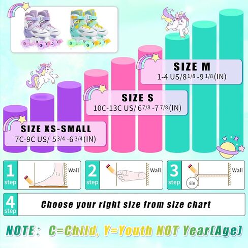 زلاجات دوارة للأولاد والفتيات والأطفال، 4 مقاسات قابلة للتعديل أحذية تزلج دوارة للأطفال الصغار مع إضاءة، جميع العجلات الثمانية من زلاجات الفتيات لامعة، آمنة وممتعة - أفضل هدية عيد ميلاد للرياضات الداخلية والخارجية in Kuwait