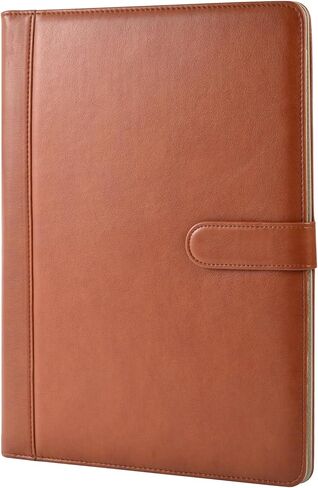 Black Superior Faux Leather Portfolio Resume Folder Legal Pad Conference Clipboard Document Organizer with Signature Pen/Business Card Holder/Letter A4 and Writing Pad/Mobile Phone Storage Pocket in Kuwait