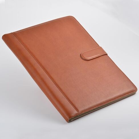 Black Superior Faux Leather Portfolio Resume Folder Legal Pad Conference Clipboard Document Organizer with Signature Pen/Business Card Holder/Letter A4 and Writing Pad/Mobile Phone Storage Pocket in Kuwait