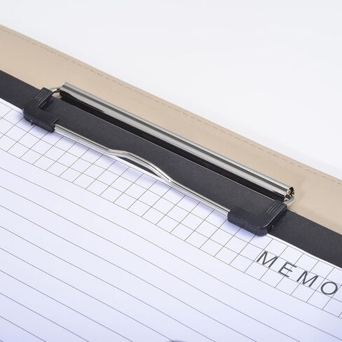 Black Superior Faux Leather Portfolio Resume Folder Legal Pad Conference Clipboard Document Organizer with Signature Pen/Business Card Holder/Letter A4 and Writing Pad/Mobile Phone Storage Pocket in Kuwait