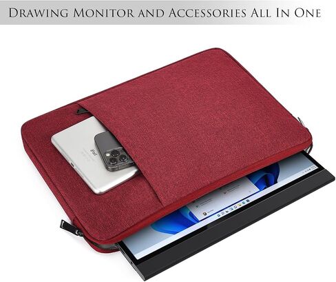 Portable Monitor Case Sleeve for Most 15.6/16.1 in Monitors, Compatible with KYY MNN Innoview Forhelp ASUS Zenscreen 15.6" 16" 16.1" Portable Display Monitors, Space Grey in Kuwait