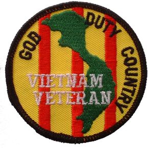 United States Military God Duty Country Vietnam Veteran Patch, with Iron-On Adhesive