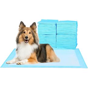 Super Absorbent Waterproof Dog and Puppy Pet Training Pad, Housebreaking Pet Pad, 40-Count Extra Middle-Size, 30’’X36’’, Blue