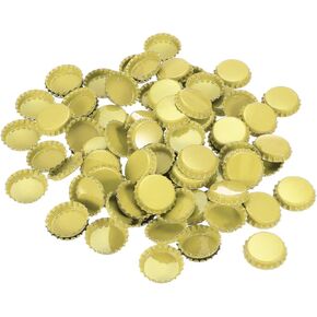 PATIKIL 100PCS Bottle Caps for Crafts, Decorative Bottle Cap Double-Sided Printing for Hair Bows DIY Craft Pendants Scrapbooking Embellishments, Pink