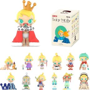 POP MART Baby Molly When I was Three！Series Figures, Baby Molly Blind Box Figures, Random Design Action Figures Collectible Toys Home Decorations, Holiday Birthday Gifts for Girls and Boys, Single Box