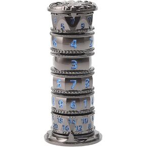 Pagoda Dice Spinner ، 7 في 1 Metal Roulette Dice for Sci-Fi ، War ، Grime موضوع ألعاب الطاولة