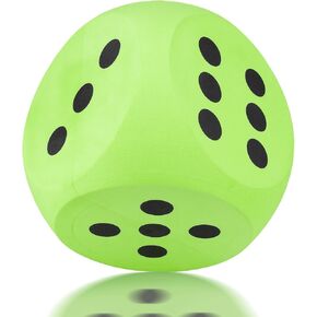 6 بوصات من الزهر الرغوة ، لعبة Jumbo Eva Dice Educational Toy ، لعبة ألواح ألواح فارغة للحصول على أرقام محظوظة للحفلات والهدايا (الوردي)