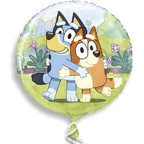 Bluey Round Multicolor Foil Balloon - 18 "| جودة متميزة وقابلة لإعادة الاستخدام - مثالية للاحتفالات وحفلات الأطفال (حزمة عدد واحدة)