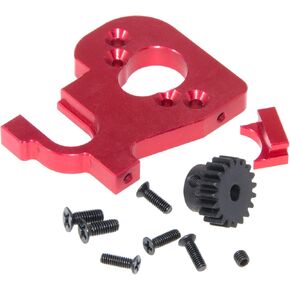 Motor Mount & Pinion Gear متوافق مع Wltoys 144002 Upgrade 144010 124016 124017 RC Car Metal Base حامل 19T Pinion Gear Part (Blue)