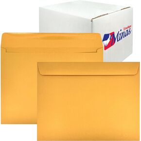 100 Minas Envelope 10" x 13" Booklet Envelopes, Premium 28lb., 100/Box (Kraft)