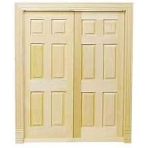 Dollhouse Miniature Double Entry Doors