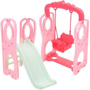 Toyvian Dollhouse Swing Slide Toy ، Doll House Mini Ornament Mini Playground Model Sand Table Material Doll House Home Home Home