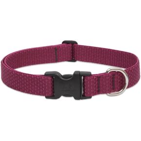 Eco by Lupine 1-Inch Recycled Fiber Collar, Adjustable for 12 to 20-Inch Medium to Large Dogs, Berry