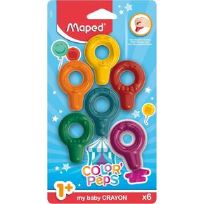Maped Color'peps أول تلوين بلاستيكي بلاستيكي ، حزمة من 6 (863806)