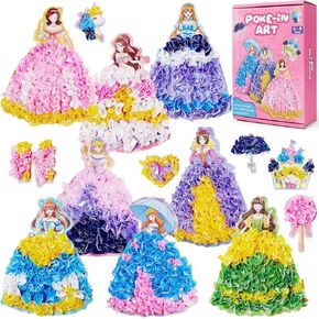 Poke in Art ، 8 PCS Princesses Magical Princesses & 6 PCS Excalsions ، Crafts for Kids Ages 5-10 Girl Gifts ، Pretty Princess Game Toys for Girl ، 5 6 7 7 8 9 year birthday