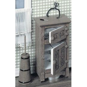 Dollhouse Miniature Ice Box و Butter Churn Kit