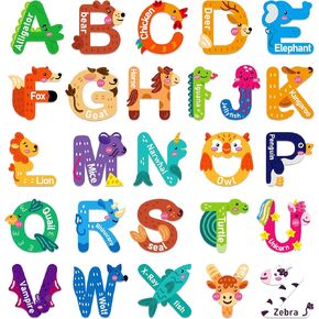Whatsign Animal Alphabet Cetouts ABC Letters for Classroom Wall alphabet Cards Alphabet Wall Scals Bulletin Letters for Charcam