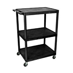 LUXOR LP48-B 48"H AV Cart - Three Shelves