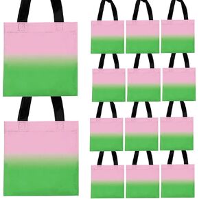 Jjwyltkb 20pcs Pink and Green Goodie Bags Pink Party Bags Candy Goodie Gift Lage Diers Non-