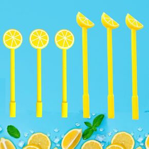 40 PCS Lemon Pens Fun Fruit Writing Gel Abens 0.5 مم حبر أسود بارد جدة الجدة المرحات Kawaii للأطفال