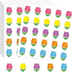 500pcs ملصقات زهرية زهرية الربيع ملصقات غلاف زنبق ملصقات ختم 5 ألوان زهور صغيرة زهور صغيرة ملصقات ملصقات لبطاقة الترحيب مجلة Scrapbook Decord Supplies