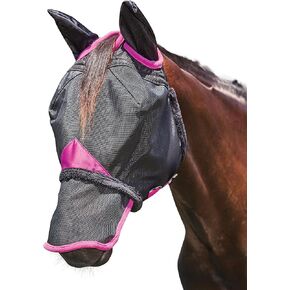Weatherbeeta Comfitec Deluxe Deane Mesh Mask مع الأذنين والأنف ، البحرية/الأرجواني ، كوز