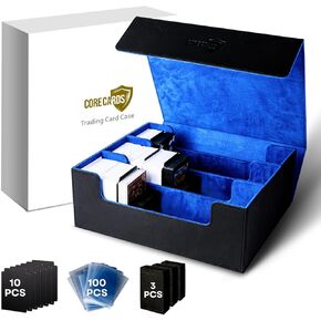 Trading Card Deck Box Storage Case - Holds 1800+ Cards, Magnetic Closure, Dividers for MTG, Yugioh, and Sports Card Collection