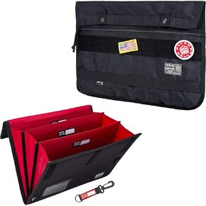 Rough Enough Laptop Sleeve Case Bag and Expanding Accordion File Folder Bundle Set