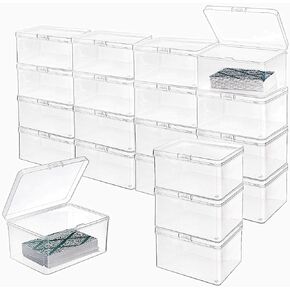 Tebery 20 PCS Plastic Play Card Cards واضحة ، مربع سطح بطاقة مقاوم للماء للعبة ، منظم حامل بطاقة التداول القوي ، حاوية تخزين ألعاب البطاقات المحمولة للحفلات ، السفر ، في الهواء الطلق ، SNAP مغلق