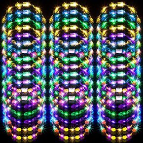 Waydress 40 قطعة LED زهرة تاج Light Up رأس رأس LED CALLANDS توهج في زهرة داكنة التاج إكليل من النساء العرائس الزفاف عيد ميلاد العطلة الإكسسوارات الشعر