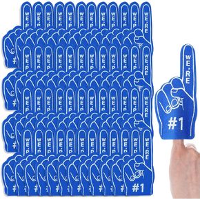 48 PCS Mini Foam Fingers ، Sport Fan Foam Finger ، نحن #1 الرياضة تحت عنوان حفلات عيد ميلاد اللوازم الرغوية الهدايا المشجعين للمناسبات الرياضية