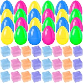 24 حزمة بيض عيد الفصح مع Taba Squieve Cube Squeeze Toys Easter Eggs for Egg Hunt Easter Party Party Favor