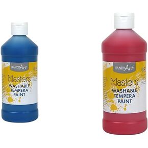 Handy Art Little Masters Washable Paint Blue and Red 16 ounce 2-Pack