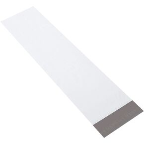 Aviditi Long Poly Mailer Enversions ، 8 1/2 "" × 33 "، أبيض ، خبز ذاتي مع الشريط المسيل للدموع ، مقاومة للماء ومقاومة للثقب ، لشحن العناصر الطويلة ، ورق الجدران ، والأجزاء ، والنسيج ، حزمة 100