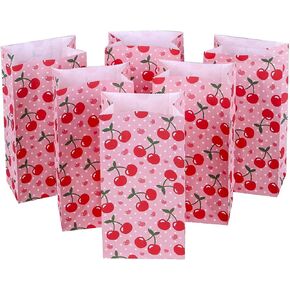 Ysmile Strawberry Favor Bag Bag Bag حقيبة هدية صغيرة من الورق الديكور عيد ميلاد للطفل 24 CT